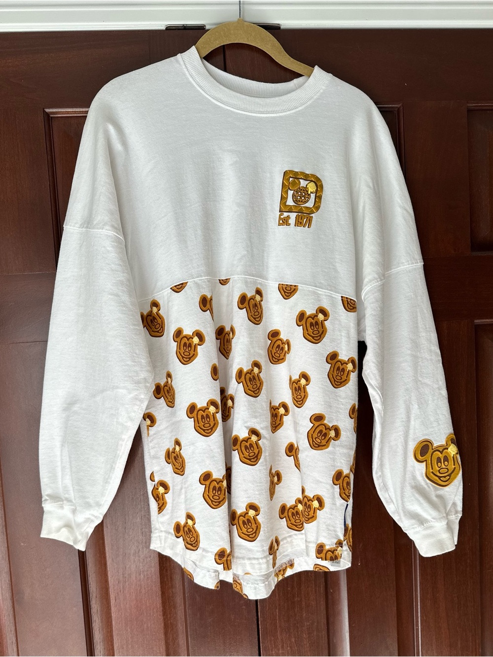 Disney “Mickey Waffle” spirit jersey  and matching ears              sz small - Picture 3 of 8